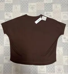 OMNES 半袖Tシャツ ブラウン Fサイズ　　　　ビックシルエットプルオーバー