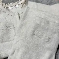 herlipto corinthia shaggy knit set whiteのサムネイル