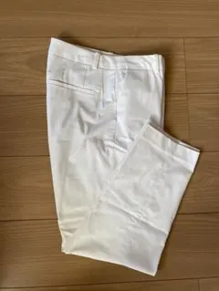 ユニクロ　ドライストレッチクロップドパンツ　ホワイト　M