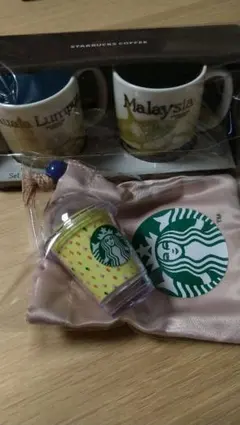 スターバックス海外限定 マグカップ 2個セット ミニポーチセット付き