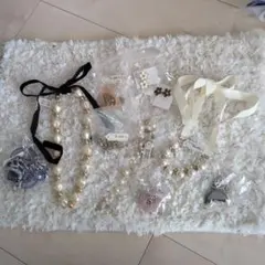 新品　パールビーズネックレスとアクセサリーセット　10点