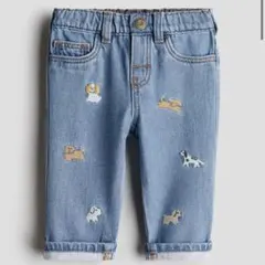H&M 刺繍ディテールデニム パンツ ジーンズ キッズ ベビー