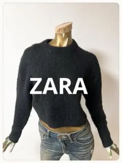 ☘️P1☘ZARA ザラ シャギーニット クロップドセーター S