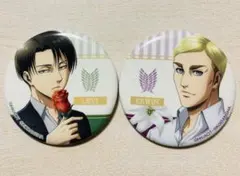 進撃の巨人 AMNIBUS Flower 缶バッジ リヴァイ エルヴィン
