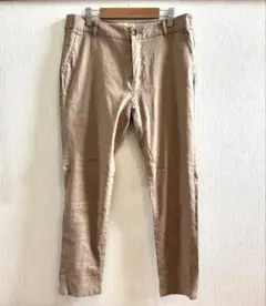 リネン混　チノパン【Ｍ】ベージュ