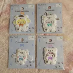 セリア　サンリオ　パイルワッペン　ワッペンシール　4個セット