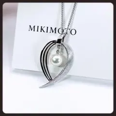 【美品】MIKIMOTO　ミキモト　ネックレス　シルバー　1粒　7.6mm