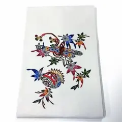 はな様専用帯7732●沖縄県指定重要無形文化財 本場琉球紅型 正絹名古屋帯のサムネイル
