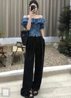 グレイル　中古品　ダブルタックワイドパンツ[pm370]No.9