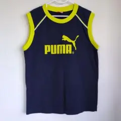 PUMA キッズ タンクトップ 蛍光イエロー/ライム 140cm
