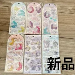 【新品】公式　キラキラカプセルシール　ウォーターインシール　サンリオ　6枚セット