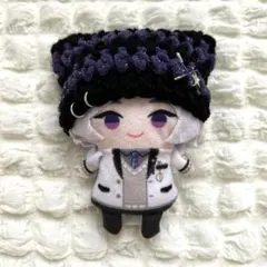 [黒×紫キラ] にじぱぺっと　ぬい帽子　ネコ耳