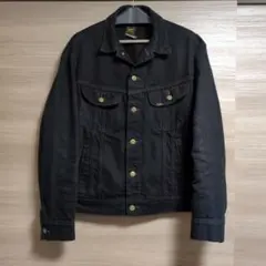 90s Lee 220 後染め ブラックデニム トラッカージャケット ビンテージ