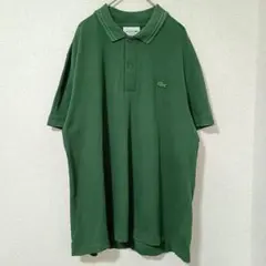 ラコステ 70s 80s 美品 切替 チェック フレラコ ポロシャツ 4 緑