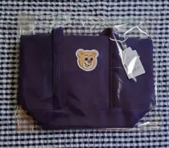 FEILER　オールドテディ　ワッペントートバッグ　小　ネイビー　L