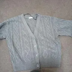C.O.L.Z.A ケーブル編みカーディガン S グレー