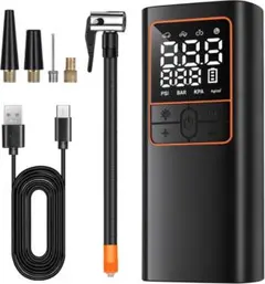 電動空気入れ 車 自転車 バイク 空気入れ USB充電式 エアーコンプレッサー
