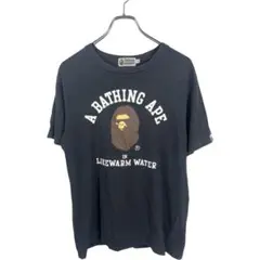 BAPE アベイシングエイプ　メンズ　ブラック　ロゴプリント　tシャツ M