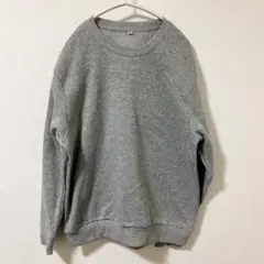 オーナメント クルーネック 長袖 リブ スウェット M 灰色 混合素材のサムネイル