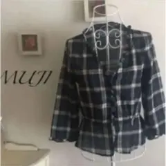 【新品】無印良品 チェックシャツ・*