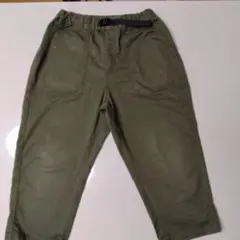 ハーフパンツ カーキ ウェビングベルト付き