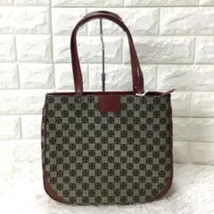 未使用品★GIGI ジジ　ロゴ総柄　手提げ　トートバック　底鋲付き　赤