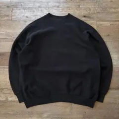 90s　USA製　ブラック　スウェット　短丈　フルーツオブザルーム　フェード