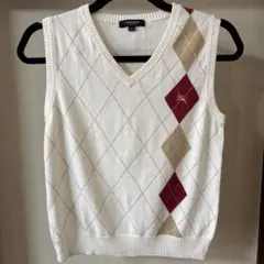 BURBERRY バーバリー　アーガイル柄　ニットベスト　美品　サイズ:150Aのサムネイル