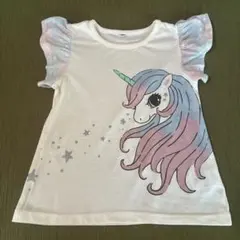 ユニコーンデザイン フリル付きTシャツ 120cmのサムネイル