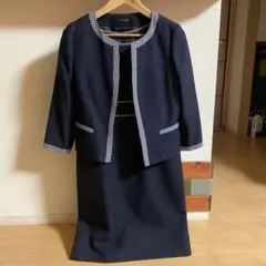 ネイビー チェック柄 スーツ セット