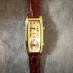 【電池交換済み稼働品】非売品　ノエビア　ダブルフェイス腕時計　レディース　革のサムネイル