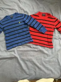 ラルフローレンストライプ長袖2枚セット