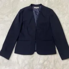 新品タグ付き　リファンネ　ノーカラージャケット東京ソワール　ウォッシャブル洗える