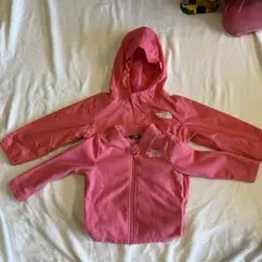 NORTH FACE ピンク12-18M フリース&ウインドブレーカーセット