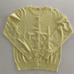 【ユニクロ】未使用　カーディガンMサイズ　薄いイエロー