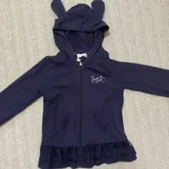 mezzo piano ネイビー フード付きパーカー 120