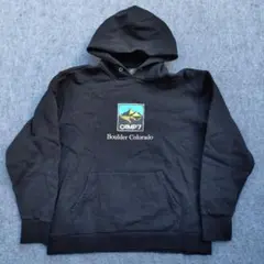 CAMP7 ブラックフード付パーカー Boulder ColoradoメンズL