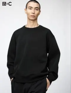 UNIQLO：C オーバーサイズスウェットシャツ Lブラック