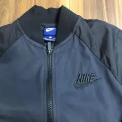 【美品】NIKE ウーブンジャケット ブラック 刺繍ロゴ ライトアウター