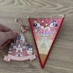 東京ディズニーリゾート 40周年 キーホルダーとペナントセット