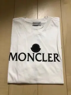 MONCLER ホワイト ロゴ Tシャツ　XL