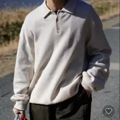 nugu poikワッフルルーズフィットポロ