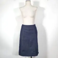 コムサイズム レディース デニムスカート 紺 シンプル かわいい 総丈58cm