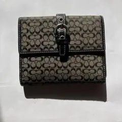 COACH コーチ 二つ折り 財布 シグネチャー ブラック