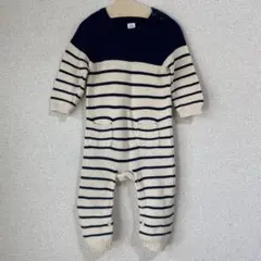 baby GAP ボーダーニットロンパース 80cm