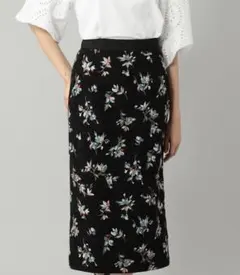 グレースコンチネンタル ウエストゴム 花柄 ロングスカート