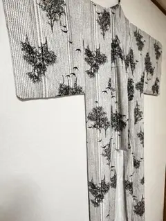 【美品　トールサイズ】付下げ　東レシルック　袷　裄丈72 身丈175 東レシルック】 ［単衣仕立て｜新品］ 紋意匠色無地（居敷当付き