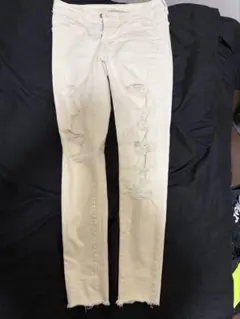 アメリカンイーグル　ホワイト　ダメージ　スキニー