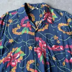 Hawaiian STYLE アロハシャツ 花柄 レーヨンのサムネイル