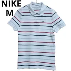 NIKE the athletic dept ポロシャツ 白 ボーダー Mサイズ